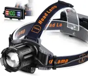 Led Headlamp, USB Rechargeable Headlamp 100000 Lumen Super Bright IPX5 Waterp...