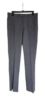 DKNY Mens Light Grey Dress Pants 32W X 32L Rayon/Polyester Blend
