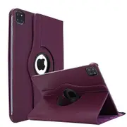 For Apple iPad Pro 11 2021 Cover, iPad Pro 3rd Generation 2021 Leather Smart 360 Rotate Flip Stand Case Cover (Purple)