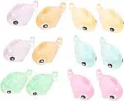 12 Pcs Glow in The Dark Fish Figurines Fish Statue Fish Decoration Miniature Fish Decor Mini Glowing Fish Figurines Ornament Mini Glowing Fish Decor Aquarium Crafts Resin