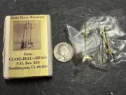 Dollhouse Miniature Fireplace Tools Set 1:12 inch scale B500 Clare-Bell Brass