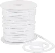 BENECREAT 25m/27.34 Yards White Drawstring Replacement Rope, 6mm Polycotton Soft Drawstring Cord Replacement with Plastic Spool for Coats Pants Shorts