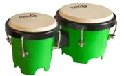 Mano Percussion Mini Bongo Drums, 4.5 & 5 Inch Tunable Heads Green