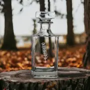 Lavender Decanter 26 Oz Bourbon Whiskey Premium Glass Personalize Flower NEW