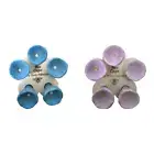 5Pcs Bees Insect Drinking Cup Flower Shape Bee Cup for Beekeeping (Blue)