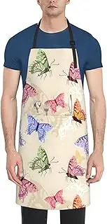 [AFHYZY] Chef Aprons for Women with Pockets Kitchen Cooking Aprons, Butterfly2, One Size, Butterfly2, One Size