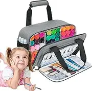 Art Supply Bag, Craft Tote Bag Art Supply Organizer, Organization and Storage with Pockets Large Capacity Storage Organizer for Craft Supplies Paint Brushes Scrapbooking