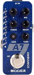 MOOER A7 Reverb Guitar Pedal Ambiance Versatile with 7 Diffrevent Rever Effects And Save Setting Function, INFINITE Trail Function, Supports Buffer Bypass or True Bypass