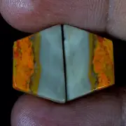 17.30 Ct Natural BumbleBee Jasper Matched Pair Cabochon Gems For Earring Jewelry