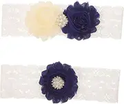 [TINEASUR] 2pcs Lace Wedding Garters for Bride Comfortable Bridal Leg Rings Weddings and Parties Lace Material Skin Friendly Design