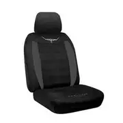 Sperling R.M.Williams Suede Seat Covers - Black, Front - CG474.304S TMRMWS2BLK