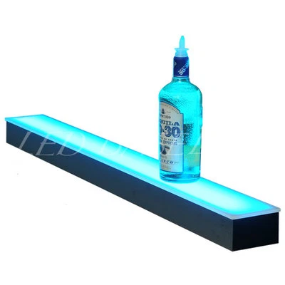 32" LED LIGHTED LIQUOR BOTTLE DISPLAY SHELF, PERFECT FOR HOME BARS & GIFTS 4 MEN