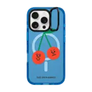 iPhone 16 Pro Impact Ring Stand Case MagSafe Compatible Cherries iPhone Case by Tess Smith-Roberts