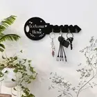 Modern Wall Storage Hook Creative Hanging Storage Rack Key Wooden Frame Coat