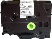ACD.Label Compatible For Brother P-Touch Tze Tz Black On White Label Tape Cartridge All Size (12Mm)