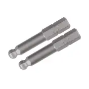 Wiha 71721 Ball-End Hex Metric Insert Bit, 2.5mm x 38mm, 2 pieces
