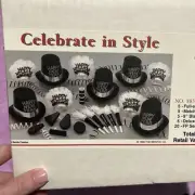 Vintage New Years Hats And Noisemakers Brand New For 10 People