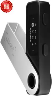 Nano S Plus Crypto Hardware Wallet - Secure Crypto, NFTs, Tokens, Matte Black