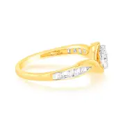 Luminesce Lab Grown 05-09Pts Diamond Ring in 9ct Yellow Gold, Q
