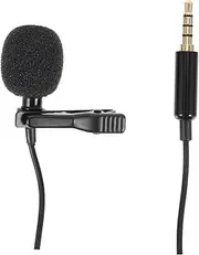 Yardwe Lapel Microphone Clip Recording Mic for Lectures Interviews Sound Compatible with Smartphones Tablets for Live Streaming and Professional Use