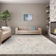 Phoebe meditating Light Grey Rug