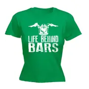 Life Behind Bars Moto - Funny Novelty Womens T-Shirt T Shirt Tshirt