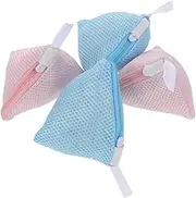 Cabilock 4pcs Mini Mesh Laundry Bags, Polyester Bra and Underwear Washing Bags, Assorted Colors, Multi-Functional for Washing Machine, Protects Delicates from Damage