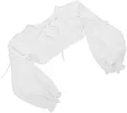 [FOMIYES] Stylish Faux Collar with Long Sleeves Detachable Mesh Cardigan for Casual and Formal Wear Easy to Clean and Comfortable Chiffon for Weddings and Fashionable Outfits