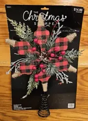 The Christmas Shoppe Tree Topper 10.25x15.75" NEW Rustic Star