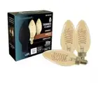 EcoSmart 60 Watt Equivalent B11 Dimmable E12 Candelabra LED Bulb Amber 3 Pack
