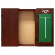 FORMULA Dart Board Cabinet Box Case Mahogany Chalk Score Boards Darts Storage