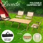Levede Folding Camping Table Chair Portable Picnic Outdoor Foldable Roll Desk