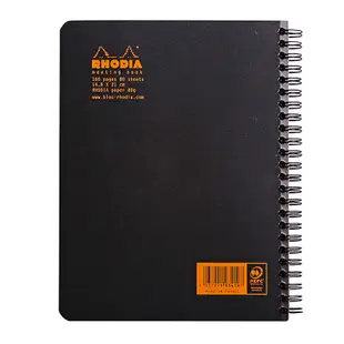 【Rhodia】Classic_A5+ 線圈會議筆記本_ 黑色