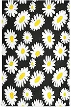 GAIREG White Daisies Black Dish Towels and Dishcloths Sets, 28x18 Absorbent Polyester Towel, Set of 4