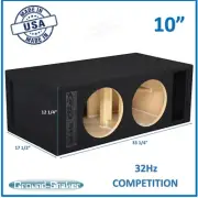 10" Dual Ported / Vented Sub Box Subwoofer Enclosure Speaker Box 32Hz