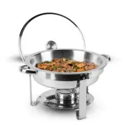Round Chafing Dish 5 QT Buffet Servers and Warmers, Chaffing Servers with Cov...
