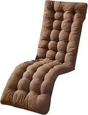 Fenteer Lounge Chair Cushion Recliner Soft Decor Breathable Sofa Pad Sun Lounger Mattress Chaise Seat Cushion for Office Indoor Patio, Brown