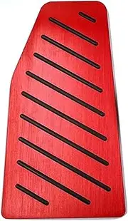 QASULER Aluminum Alloy Car Foot Pedal Fuel Accelerator Pedal Brake Pedal Cover Pad Accessories, for Toyota, for RAV4 RAV 4 XA50 2019 2020 Anti-Slip Foot Pedal Pad Covers(Footrest Red)