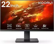 KOORUI 22 inch 1080P Full HD 75Hz PC Monitor sRGB Tilt Adjustment, VESA 22N1