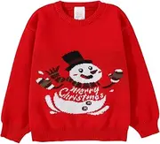 [MyFav] Ugly Christmas Sweater Girls Funny Xmas Kids Holiday Sweater Novelty Outfit Crewneck Pullover Tops