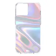 Case-Mate Soap Bubble Case Antimicrobial For iPhone 13 (6.1")-Iridescent