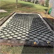 Ground Grid for Steep Hillside Landscaping Project, Permeable Honeycomb HDPE Gravel Grid, Small Stones Stabilizer Grid(1x10m/3.2x32.8ft)