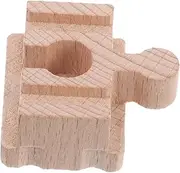 Wooden Train Track Connectors Short Straight Rail for Wooden Train Sets Safe Comfortable Educational Toy for Boys and Girls
