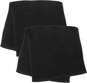 Baluue Hair Towels for Women Set of 2 Black Cotton Towels Wrap Salon Soft Absorbent