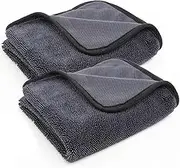 Bathroom Drying Cloth - 2 Pack Original All Purpose Microfibre Cleaning Cloth - Streak & Lint Free Cloth, Premium Quality Drying Towel for Bathrooms, Kitchen, Mirrors, Car (40 * 60)