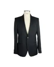 Made in Italy Classic Suit Jacket Tailored Fit Men Black Suits & Blazers