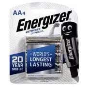 ENERGIZER ULTIMATE LITHIUM AA 4 PACK REPLACEMENT BATTERIES