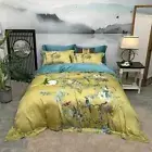 Duvet Cover Tencel Silk Soft Cozy Breathable Bedding Set Bed Sheet 2 Pillowcases