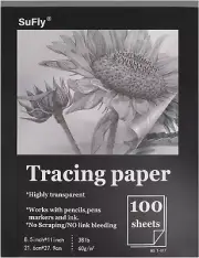 100 Sheets Translucent Vellum Tracing Paper 8.5x11" for Arts, Crafts, Drawing