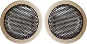 MKVAXR Car Rear Door Tweeter Cover High Pitch Loudspeaker Decoration Treble Audio Speaker Case Trim, for BMW, F20 F22 F30 F32 F48 Series Car Speaker Grille Trim(Beige Cover)